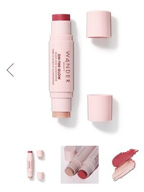 Wander Beauty On-The-Glow Blush & Illuminator Dual Stick Strawberry Fields Nude